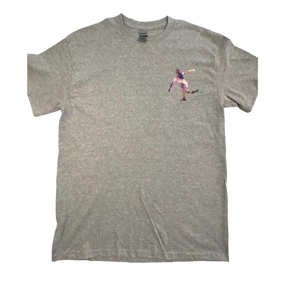 Disc Golf Shirt RAINBOW HOLOGRAPHIC Basket Logo Graphic T-Shirt M GREY - Picture 7 of 11